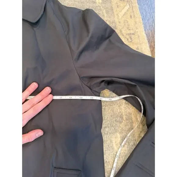 Burberry Men's Black Cotton Trench Coat Sz 46 NWT